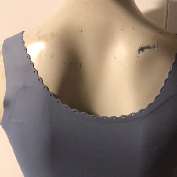 NWOT Lace Body-con Short blueish gray Tank Top - Picture 5 of 8